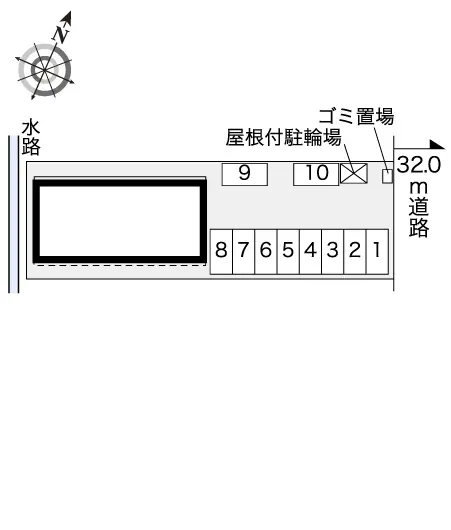 ★手数料０円★岐阜市茜部大川１丁目　月極駐車場（LP）